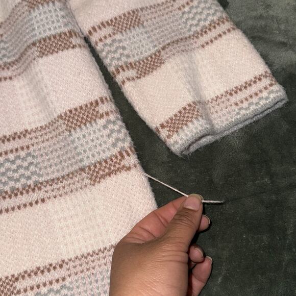 Adyson Parker Cardigan Shirt Women's Large Pink Plaid Long Sleeve Button Front - Picture 4 of 9